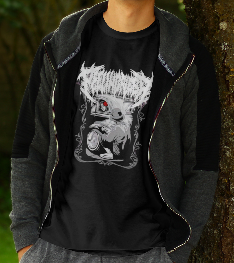 LOWRIDER PEELING FLESH SKULL CLASSIC CAR VIBRANT T-Shirt