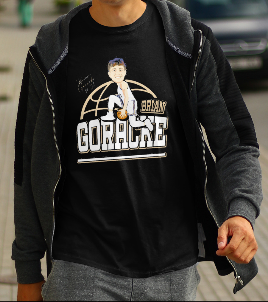 Brian Goracke Cartoon Signature Basketball T-Shirt