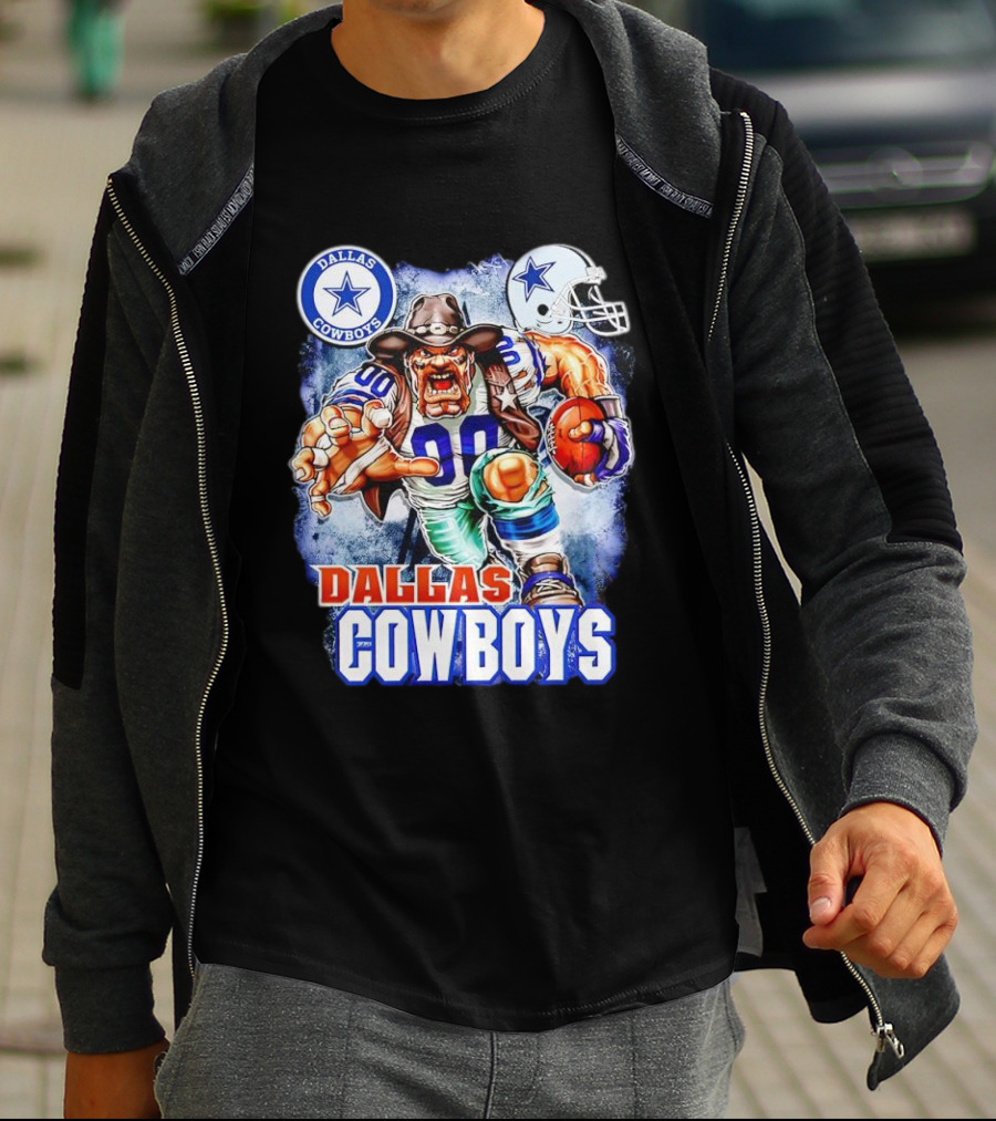 Dallas Cowboys Mascot Charger Helmet Star Logo Football Energia T-Shirt
