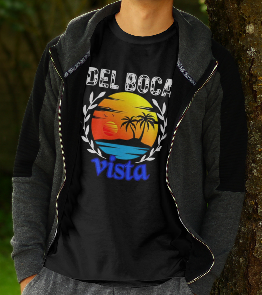 Del Boca Vista Palm Sunset T-Shirt