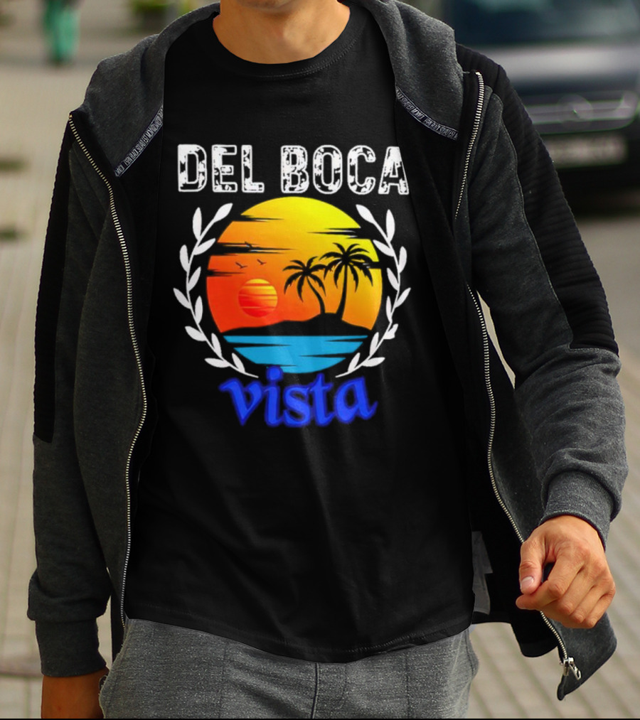 Del Boca Vista Palm Sunset T-Shirt