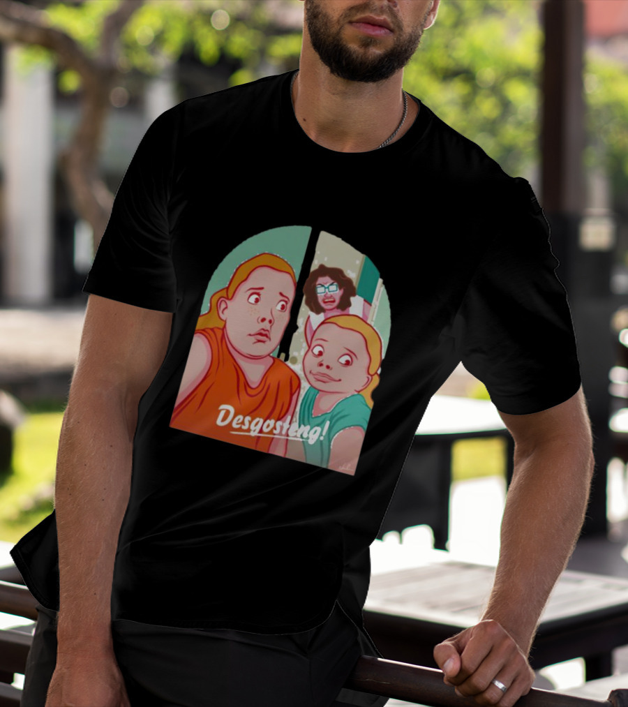 Desgosteng Nostalgic Cartoon Reaction Scene T-Shirt