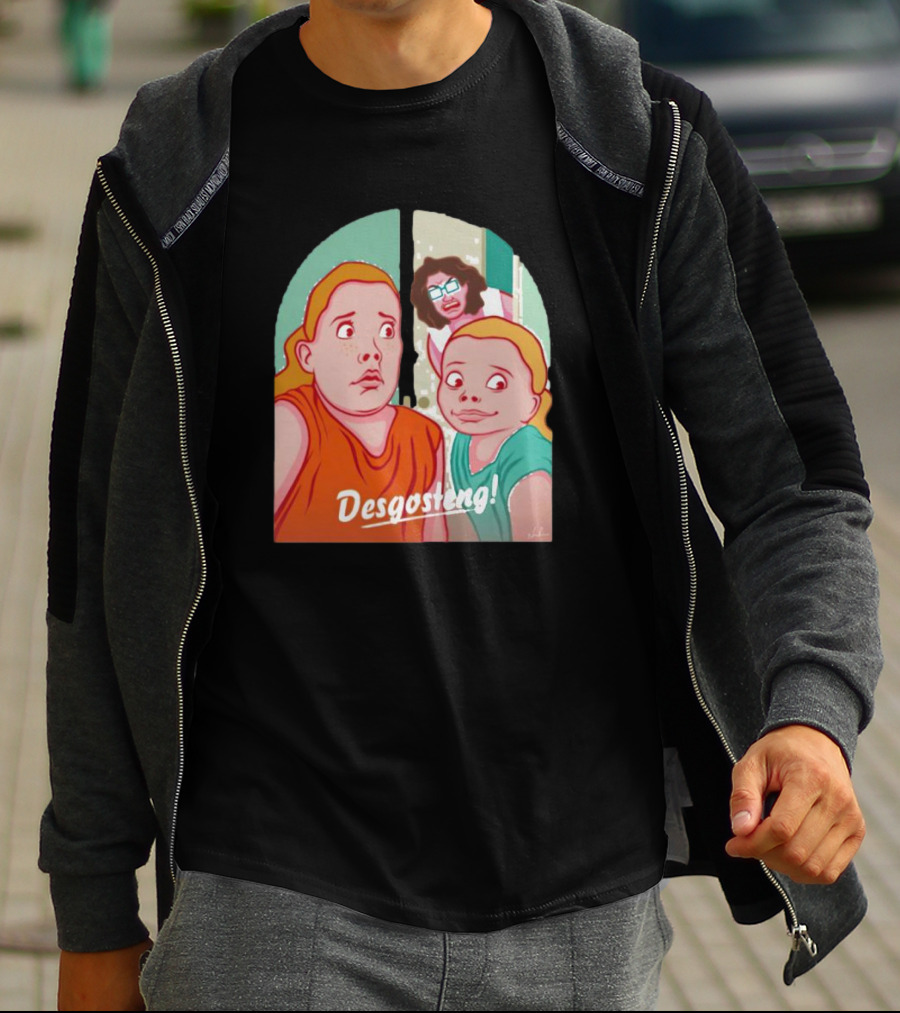 Desgosteng Nostalgic Cartoon Reaction Scene T-Shirt
