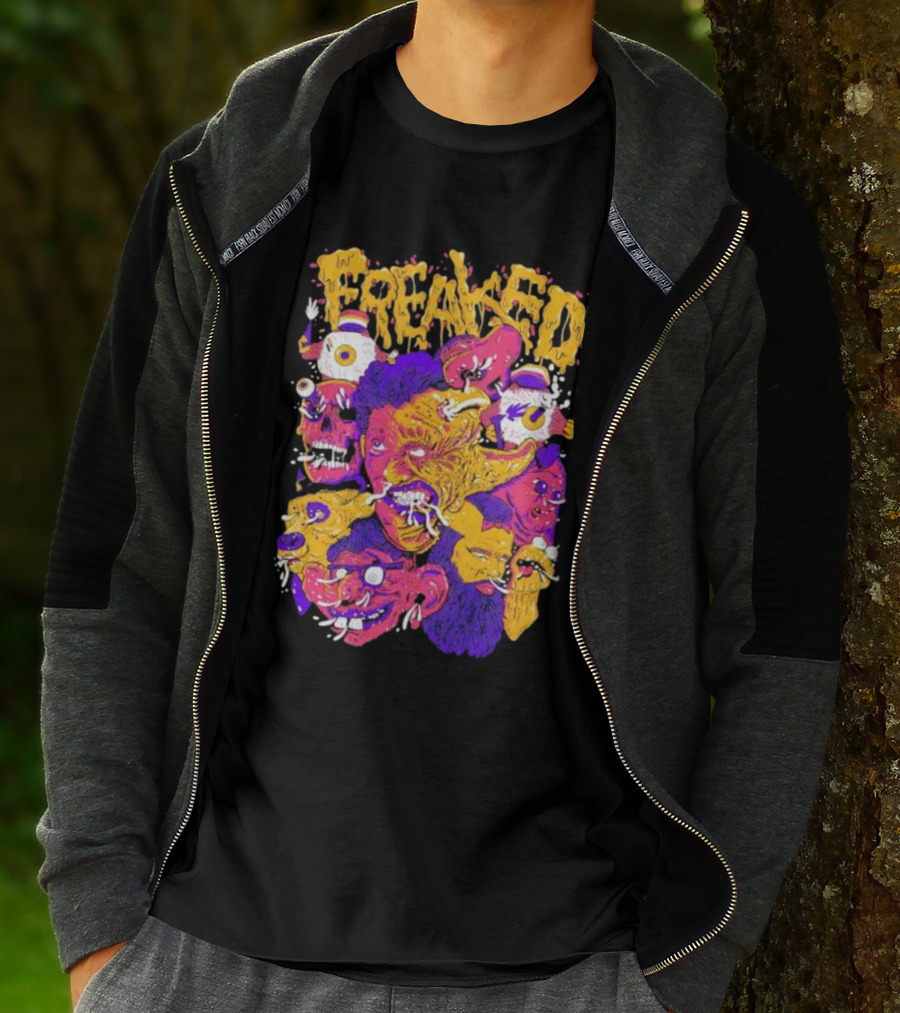 Freaked Vibrant Grotesque Faces T-Shirt
