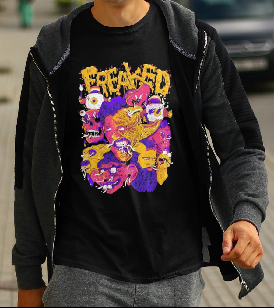 Freaked Vibrant Grotesque Faces T-Shirt