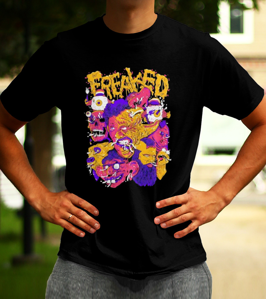 Freaked Vibrant Grotesque Faces T-Shirt