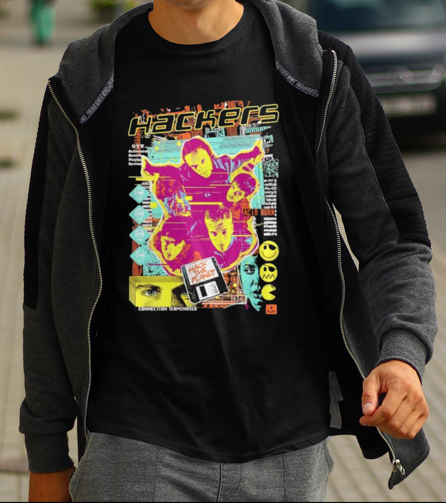 Hackers Acid Burn Connection Terminated Hack The Planet T-Shirt
