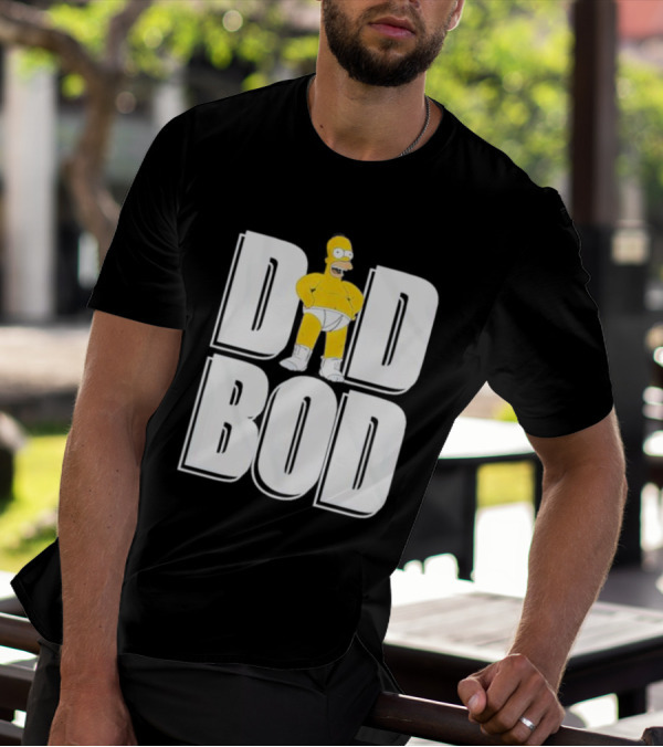 Homer Simpson Dad Bod Bold Cartoon T-Shirt