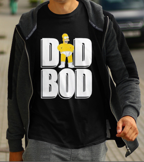 Homer Simpson Dad Bod Bold Cartoon T-Shirt