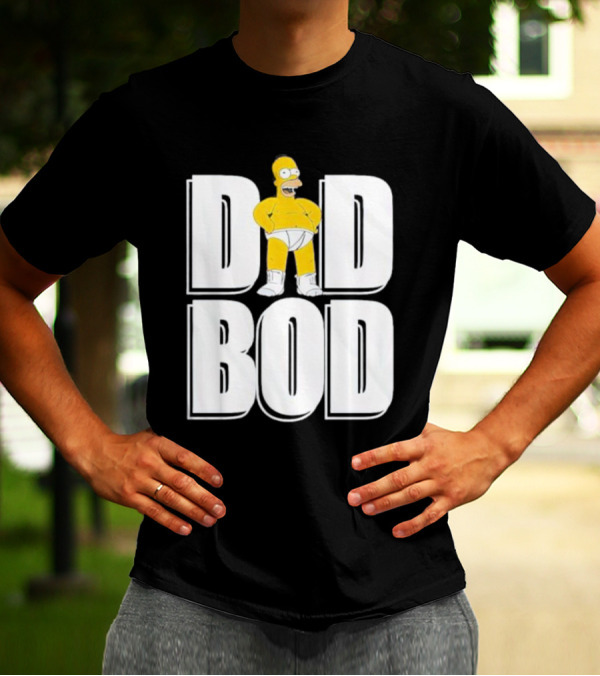 Homer Simpson Dad Bod Bold Cartoon T-Shirt