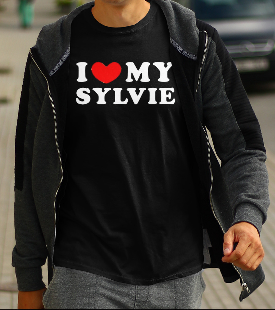 I Love My Sylvie Bold Heart T-Shirt