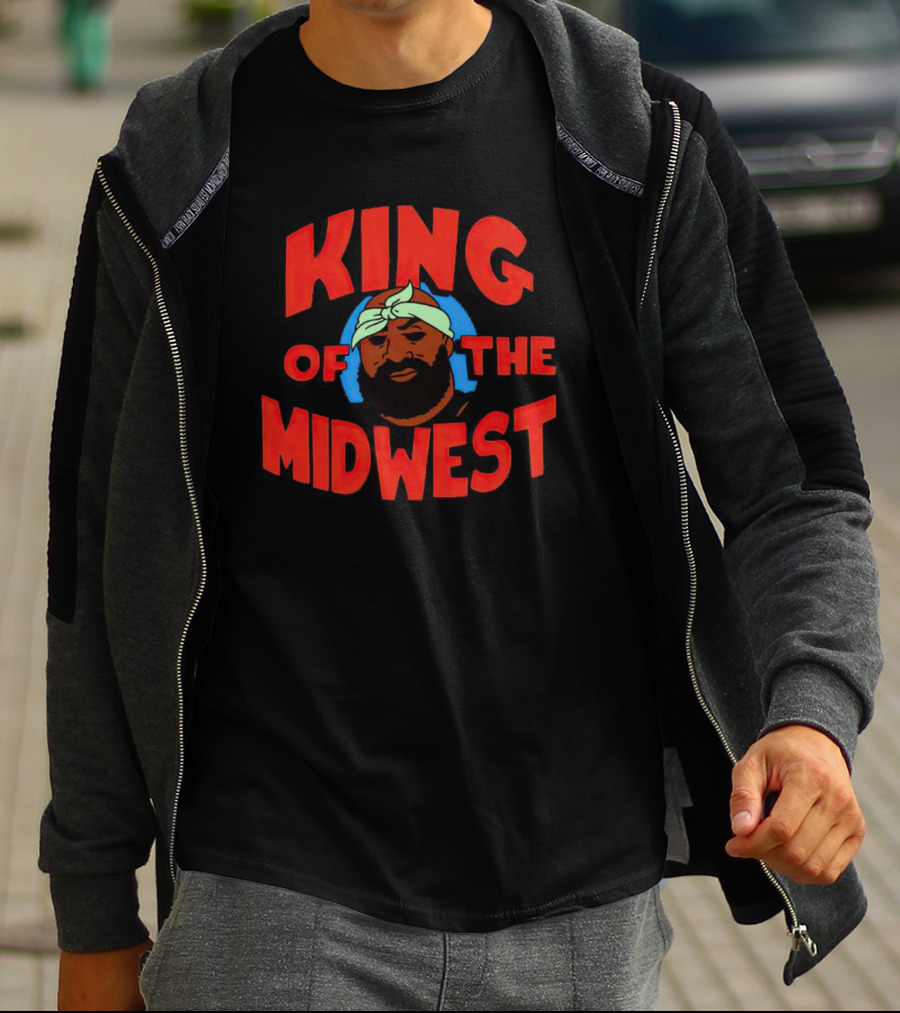 King Of The Midwest Isaiah Broner Style Art Character T-Shirt