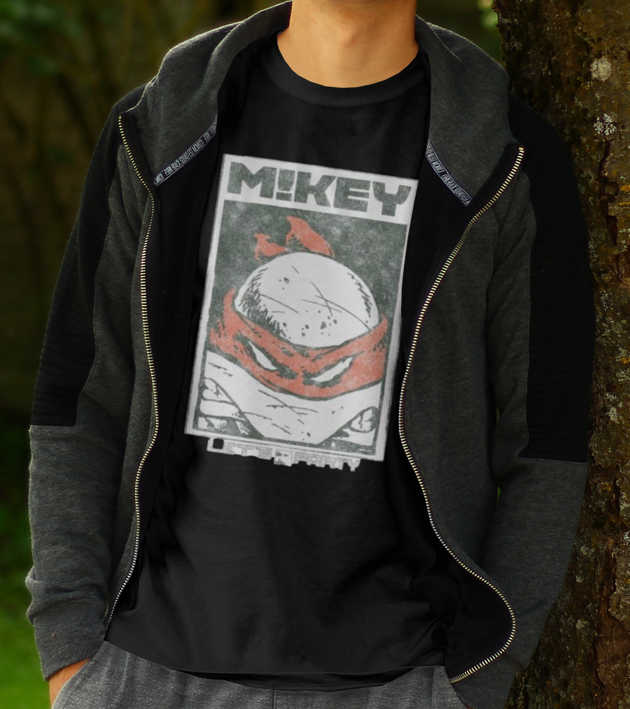 MIKEY Let's Party Teenage Mutant Ninja Turtles Retro Comic T-Shirt
