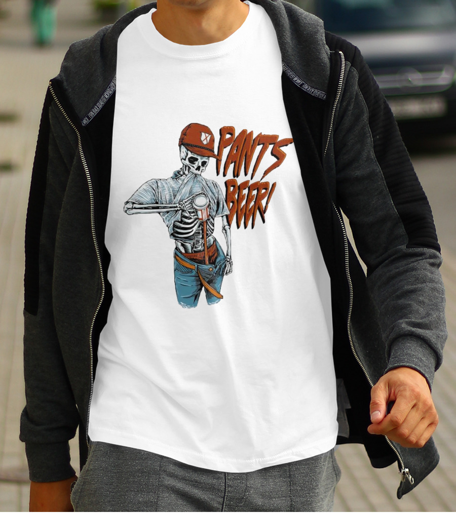 Skeleton Pants Beer T-Shirt