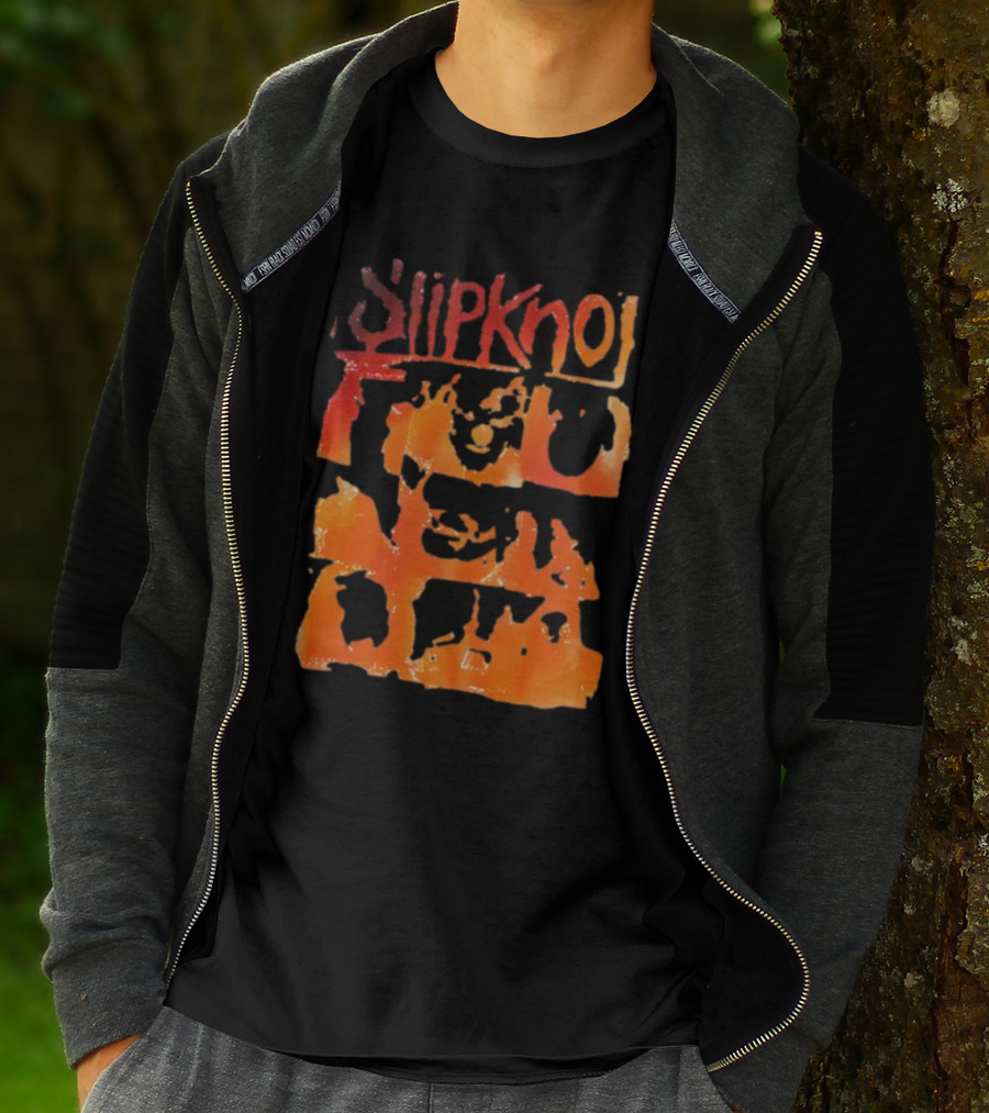 Slipknot The End So Far Orange Mask Grid T-Shirt