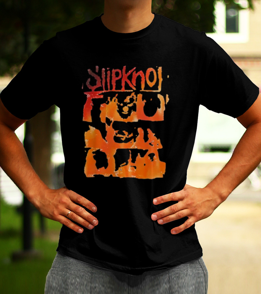 Slipknot The End So Far Orange Mask Grid T-Shirt