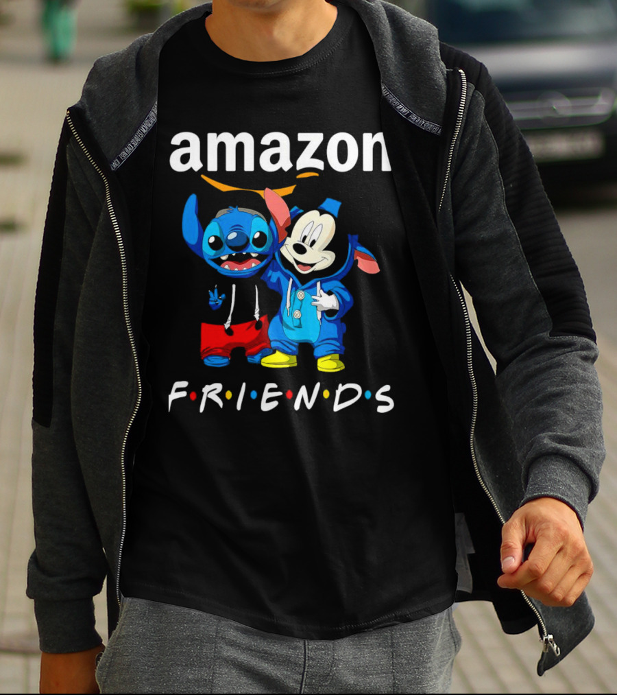 Stitch Mickey Amazon Friends Hoodie Characters T-Shirt