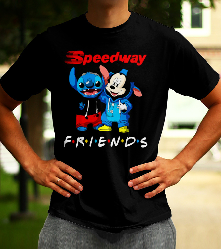 Speedway Friends Stitch Mickey T-Shirt