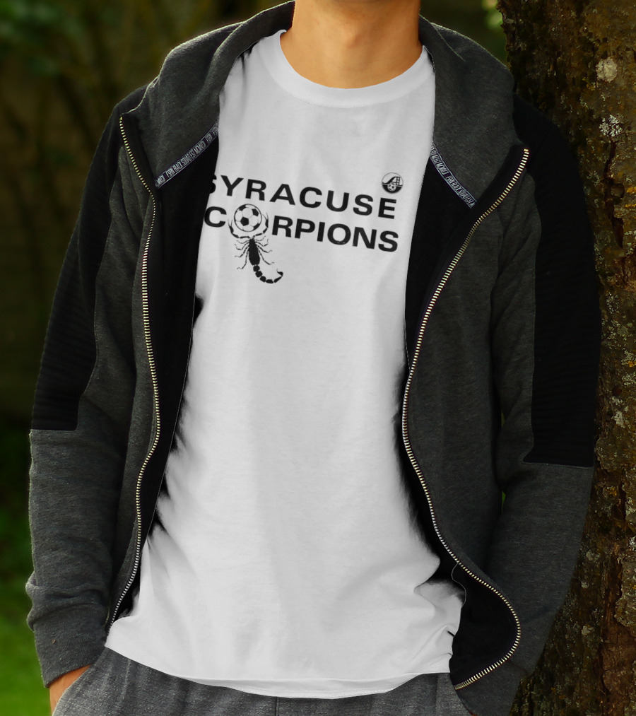 Syracuse Scorpions Soccer Ball Scorpion Logo American Soccer League T-Shirt