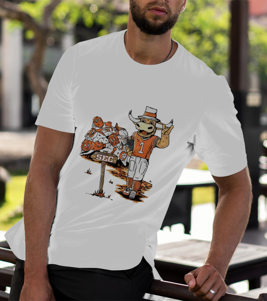 Texas Longhorns SEC Conference Champs Bull Mascot Sports T-Shirt