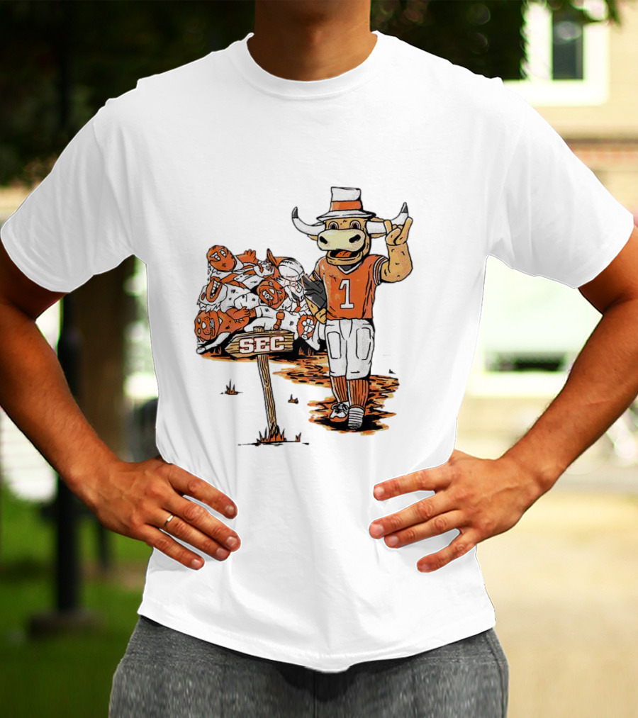 Texas Longhorns SEC Conference Champs Bull Mascot Sports T-Shirt