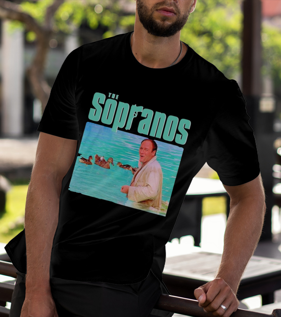 The Sopranos Tony In Water With Birds T-Shirt