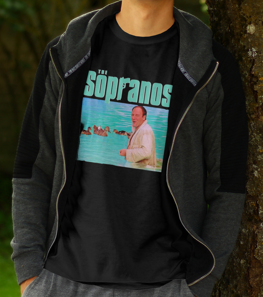 The Sopranos Tony In Water With Birds T-Shirt