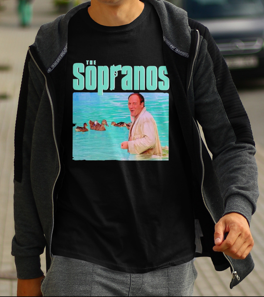 The Sopranos Tony In Water With Birds T-Shirt