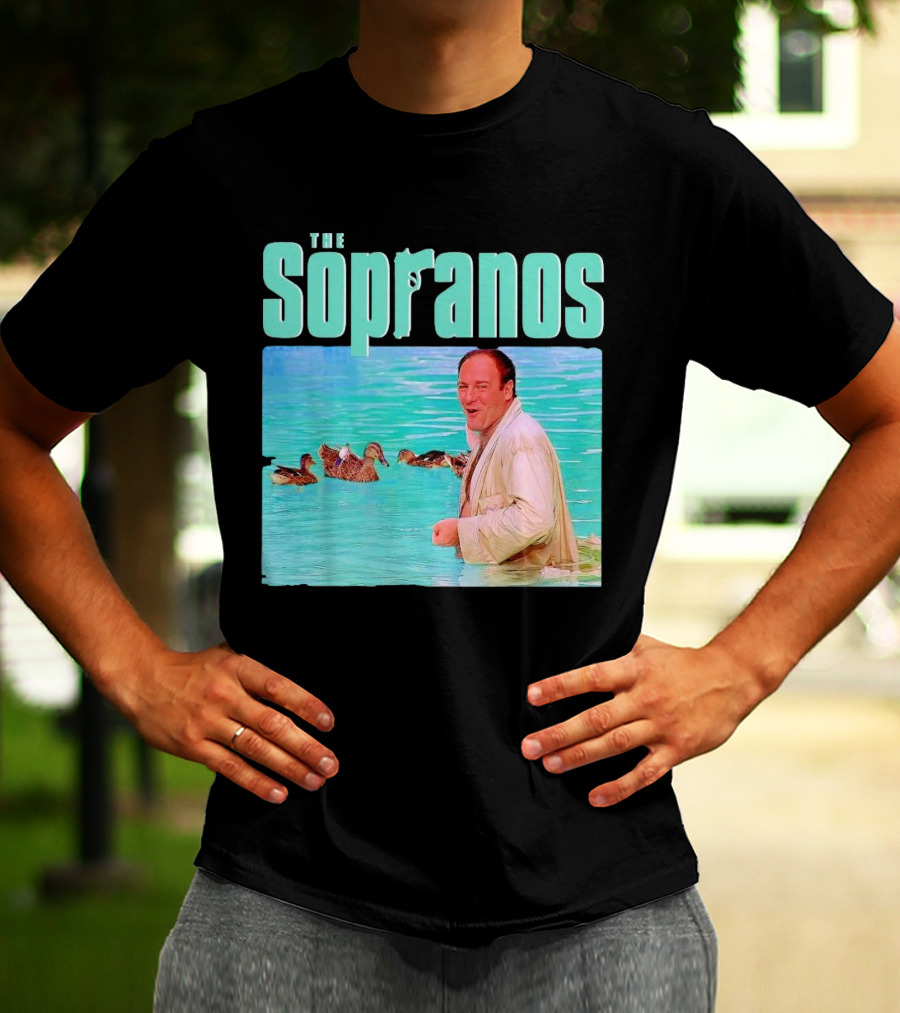 The Sopranos Tony In Water With Birds T-Shirt