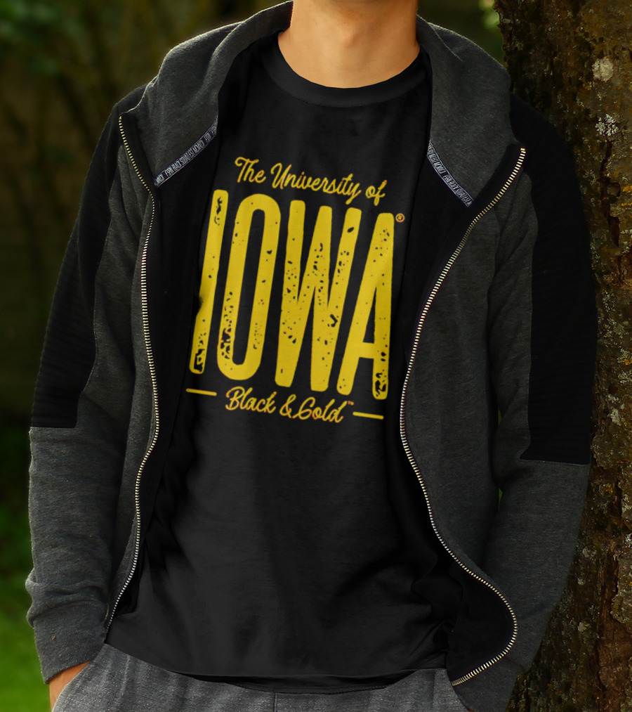 University Of Iowa Black And Gold IOWA T-Shirt