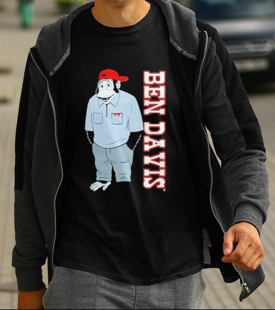 BEN DAVIS Monkey In Red Cap And Workwear T-Shirt