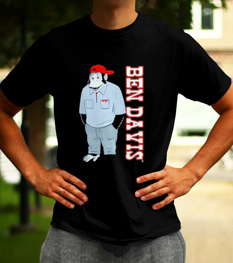 BEN DAVIS Monkey In Red Cap And Workwear T-Shirt
