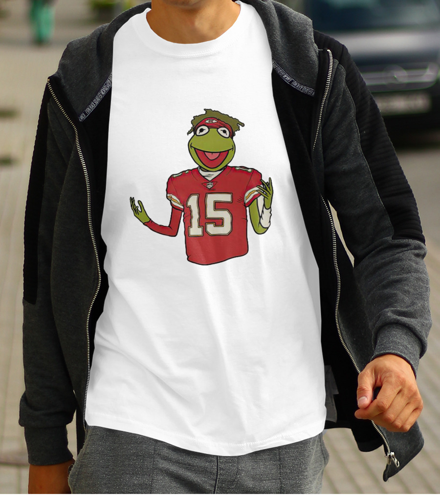 Chiefs Patrick Mahomes Kermit The Frog 15 Jersey T-Shirt