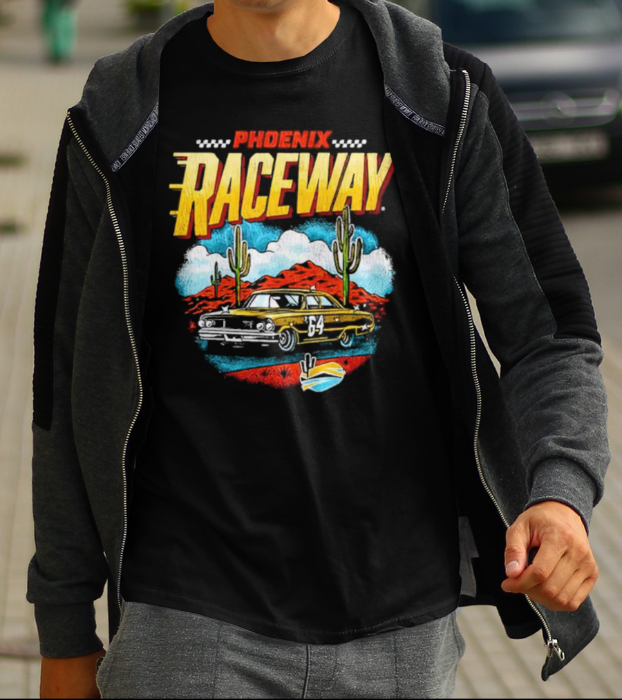 Phoenix Raceway Vintage Car Desert Scene Number 64 T-Shirt
