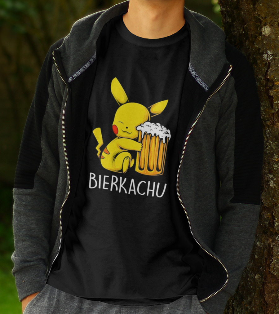 Pokemon Pikachu Bierkachu With Beer Mug T-Shirt