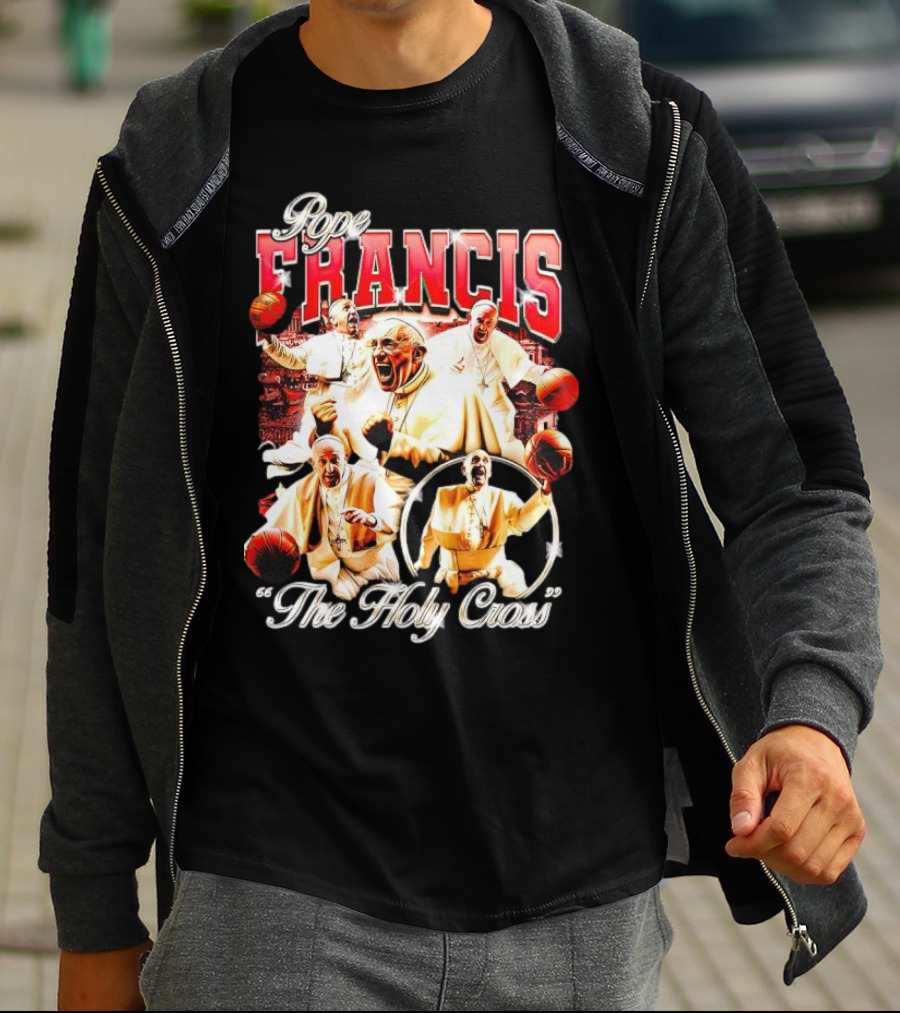 Pope Francis Basketball Collage The Holy Cross T-Shirt