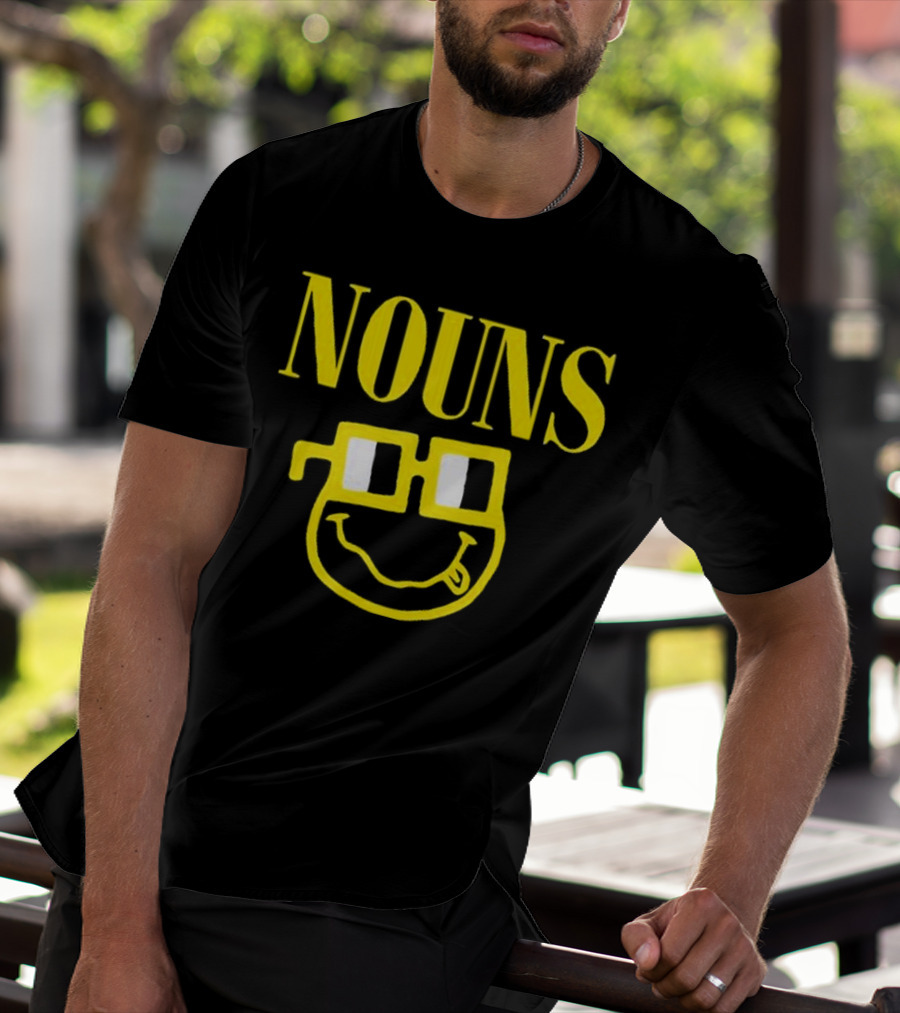 Nouns Nirvana Smiley Face With Glasses T-Shirt