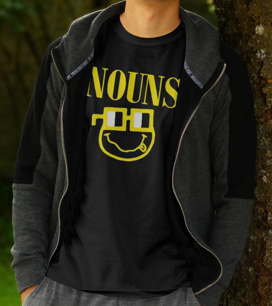 Nouns Nirvana Smiley Face With Glasses T-Shirt