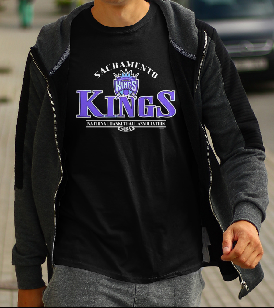 Sacramento Kings National Basketball Association NBA Logo Purple And Black T-Shirt