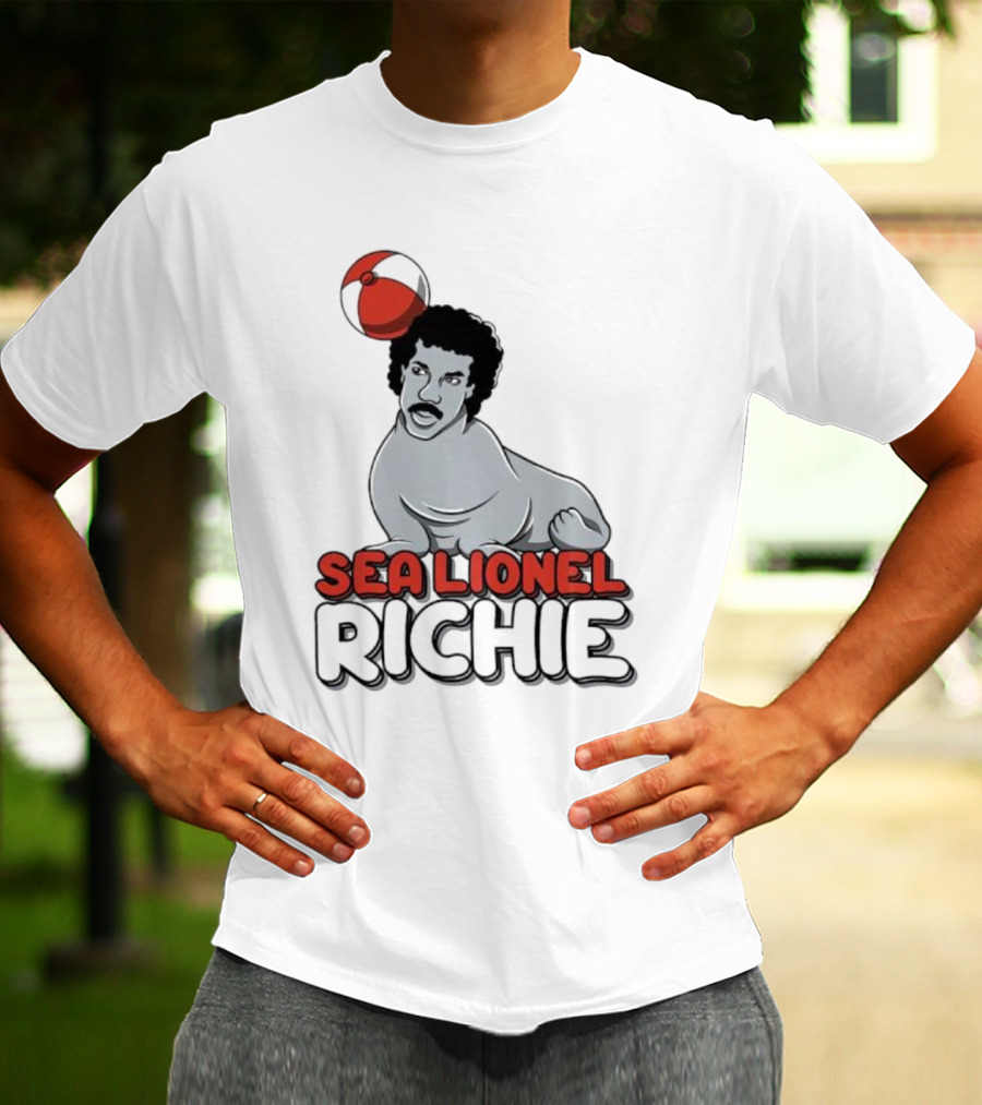 Sea Lionel Richie Beach Ball Animal Character T-Shirt