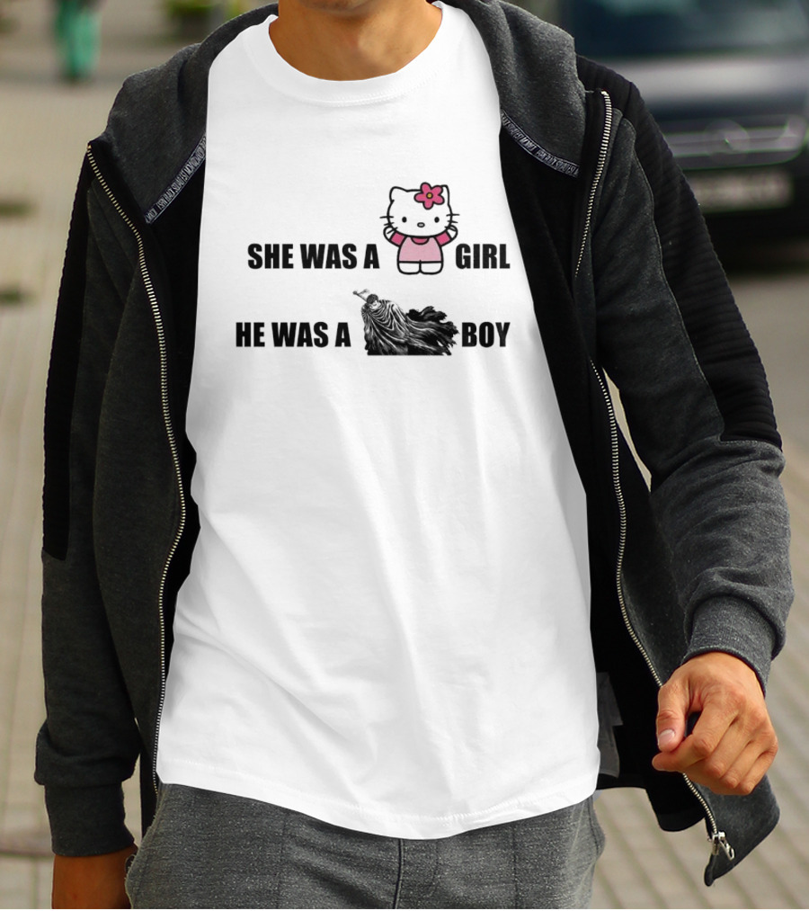 She Was A Kitty Girl He Was A Berk Boy T-Shirt