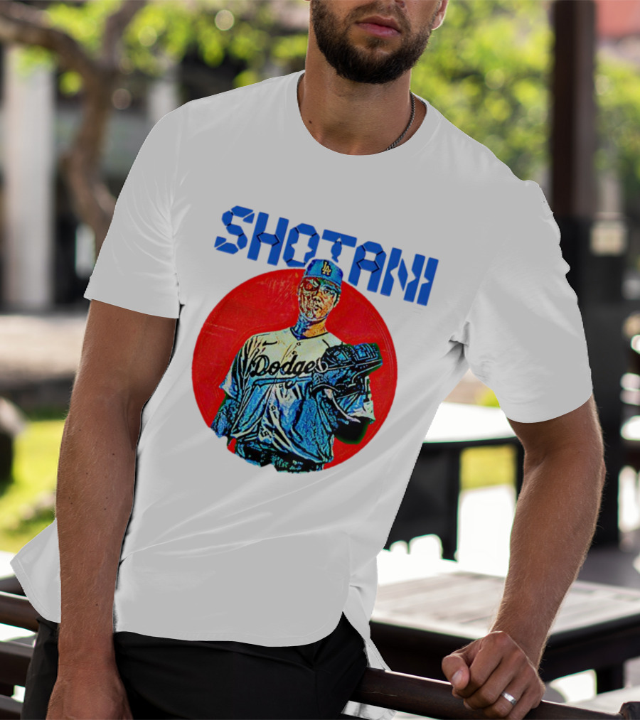 SHOTANI 17 Dodgers Japanese Flag T-Shirt