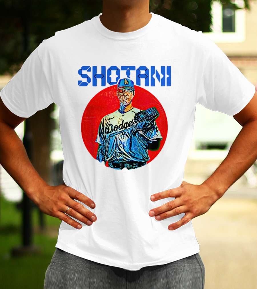 SHOTANI 17 Dodgers Japanese Flag T-Shirt