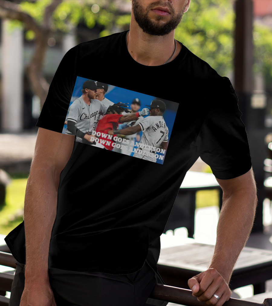 Ramírez Down Goes Anderson Chicago Baseball Confrontation T-Shirt