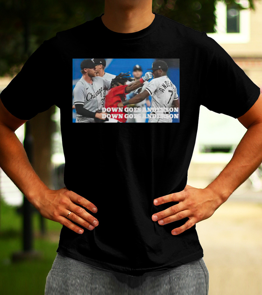 Ramírez Down Goes Anderson Chicago Baseball Confrontation T-Shirt