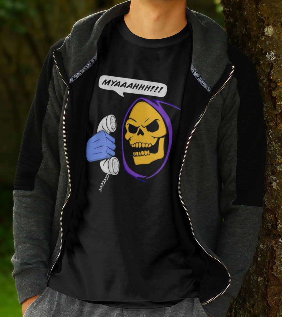 MYAAAHHH Skeletor Phone Call Reaction T-Shirt