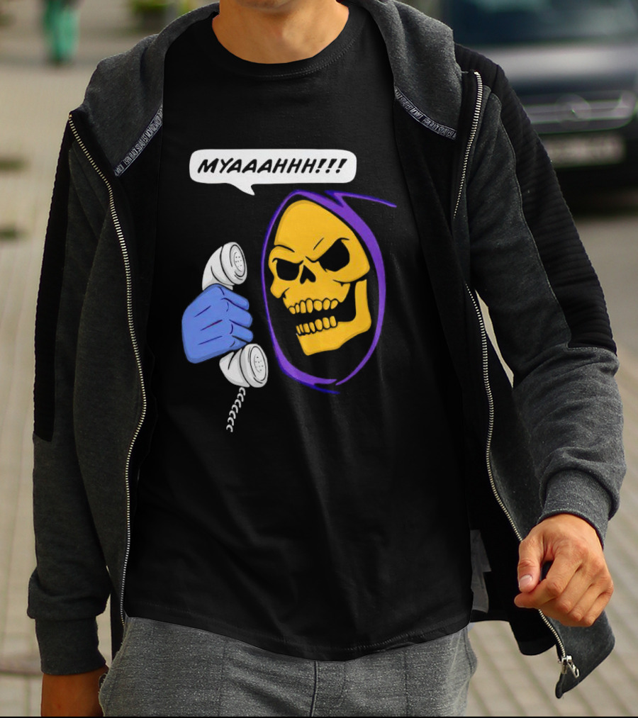 MYAAAHHH Skeletor Phone Call Reaction T-Shirt