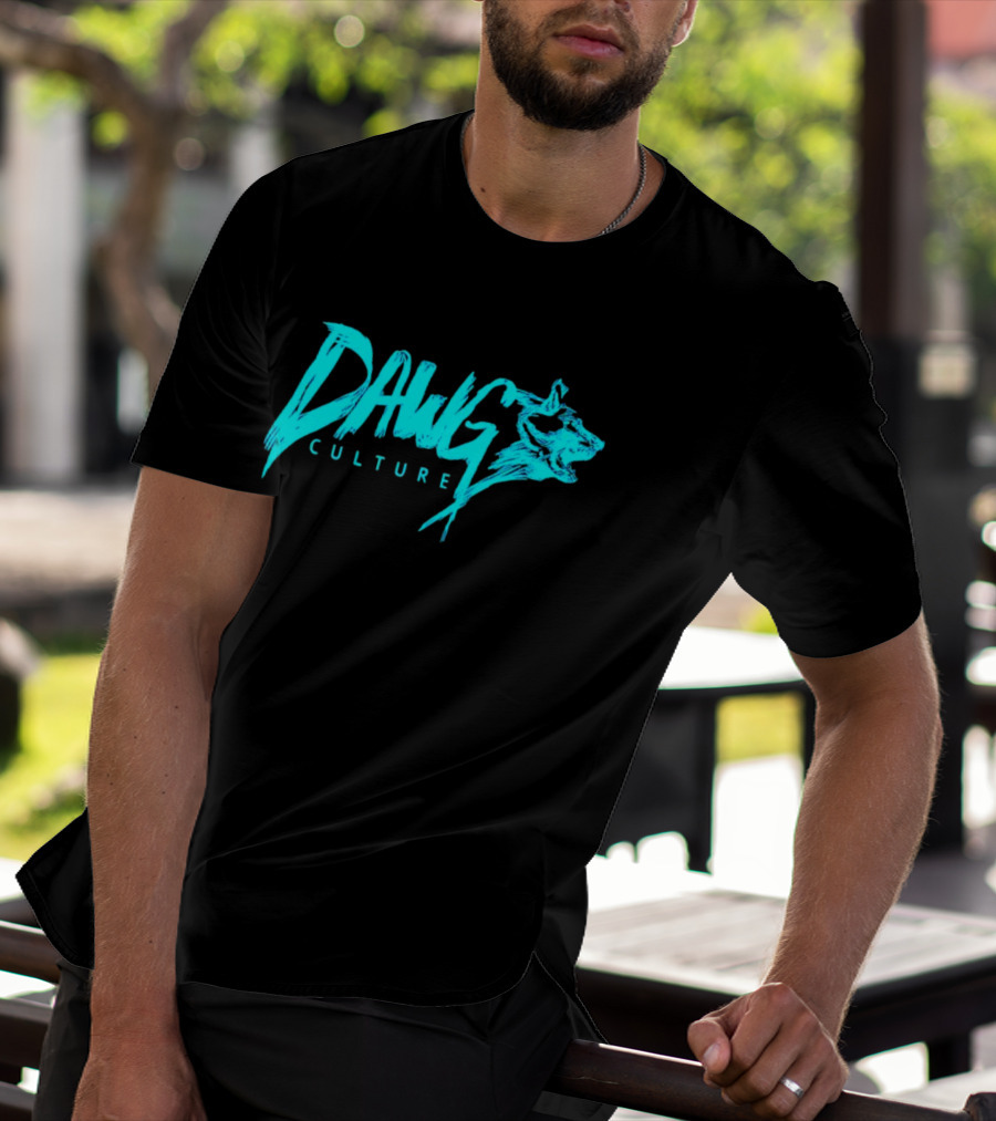 Dawg Culture Bold Athletic Spirit With Fierce Blue Dog T-Shirt