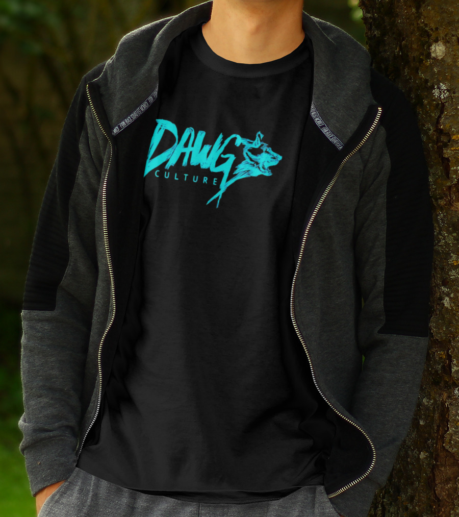 Dawg Culture Bold Athletic Spirit With Fierce Blue Dog T-Shirt