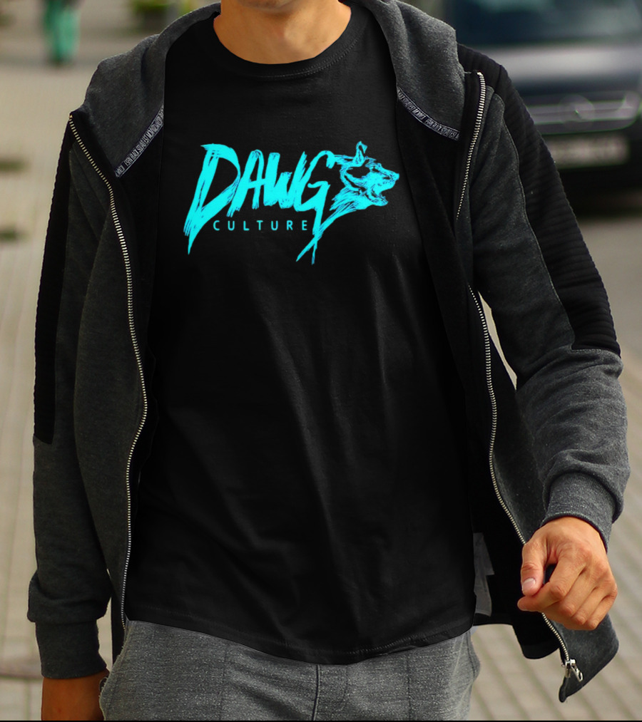 Dawg Culture Bold Athletic Spirit With Fierce Blue Dog T-Shirt